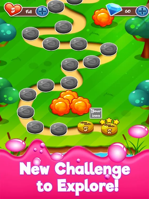 Donut Blast Legend Delicious Gummy Match 3 Game iPad  Ekran Görüntüleri