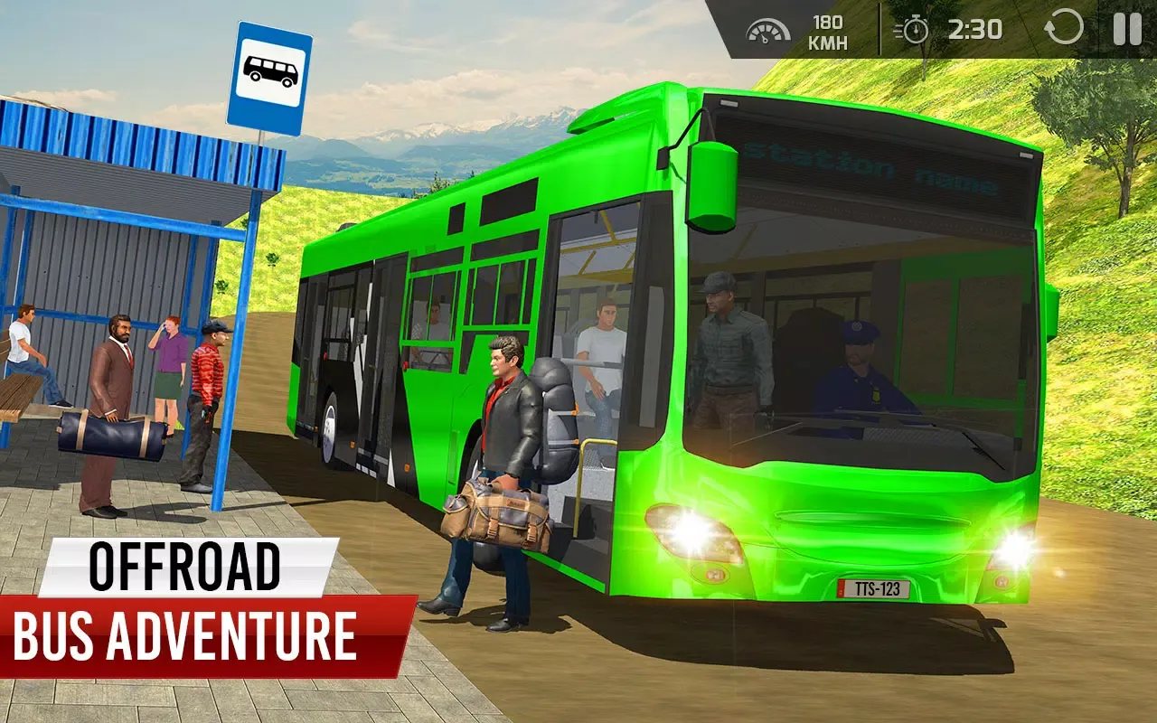 Offroad Coach Bus Driving 3D स्क्रीनशॉट