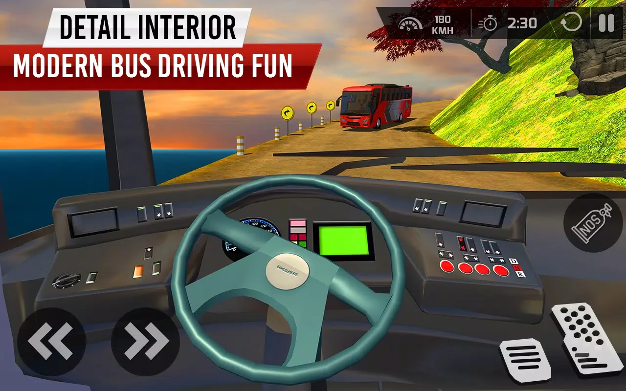 Offroad Coach Bus Driving 3D स्क्रीनशॉट