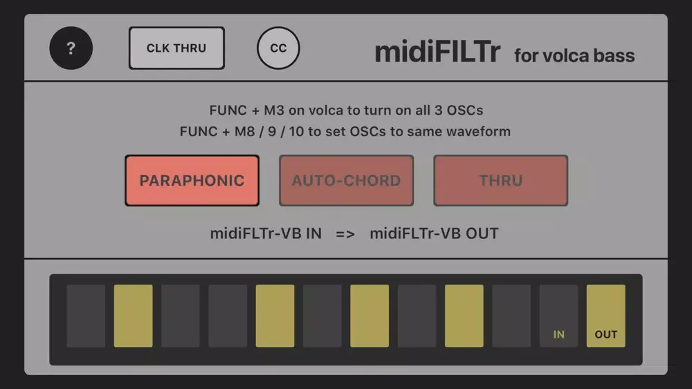 Capturas de pantalla de midiFILTr-VB for Volca Bass