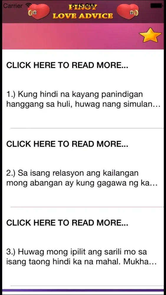 Скриншоты Pinoy Love Advice