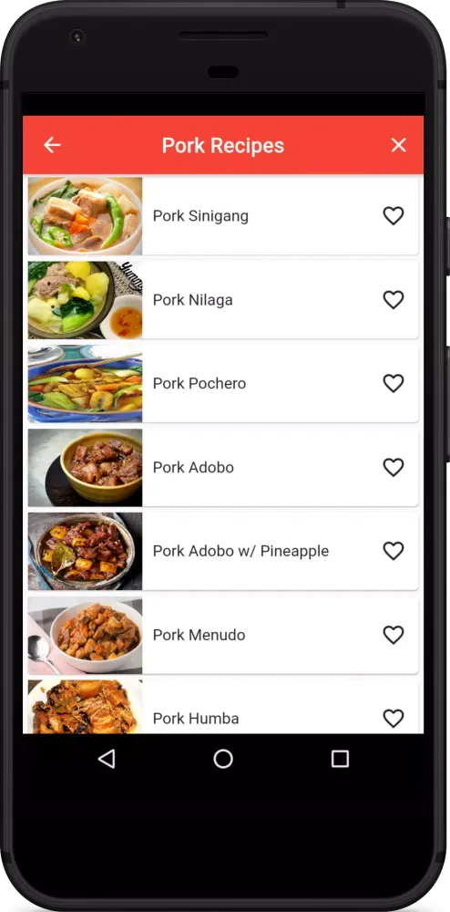 Capturas de pantalla de Filipino Food Recipes
