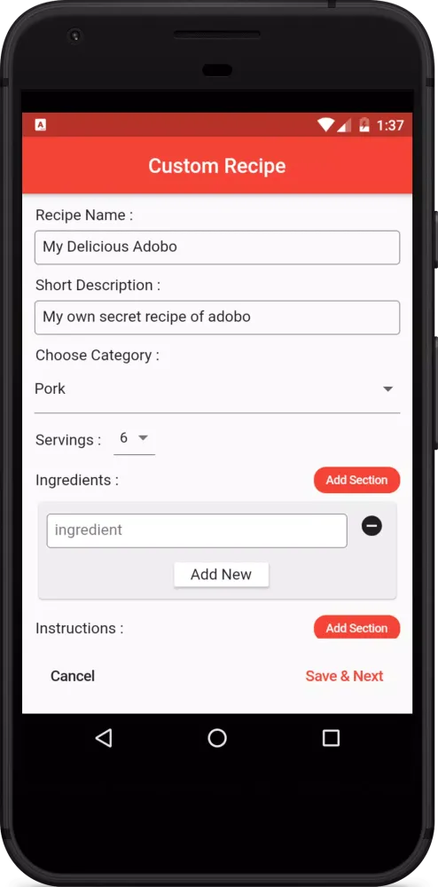 Capturas de pantalla de Filipino Food Recipes