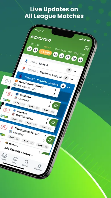 Scouter - Soccer Scores & Tips应用截图