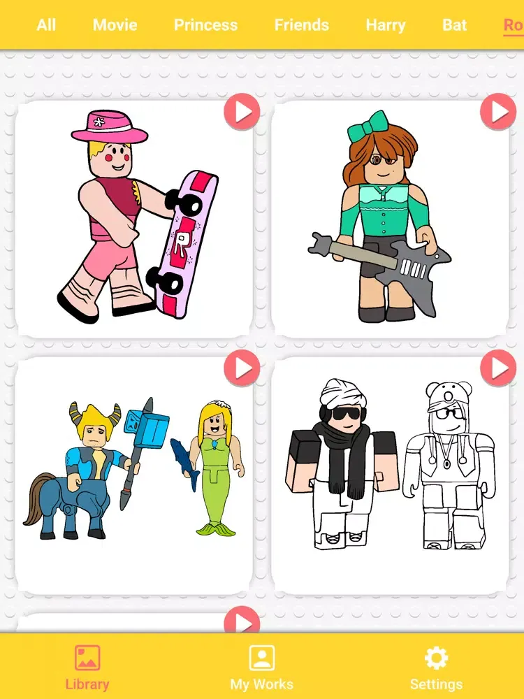 Coloring Minifigs iPad  স্ক্রিনশট