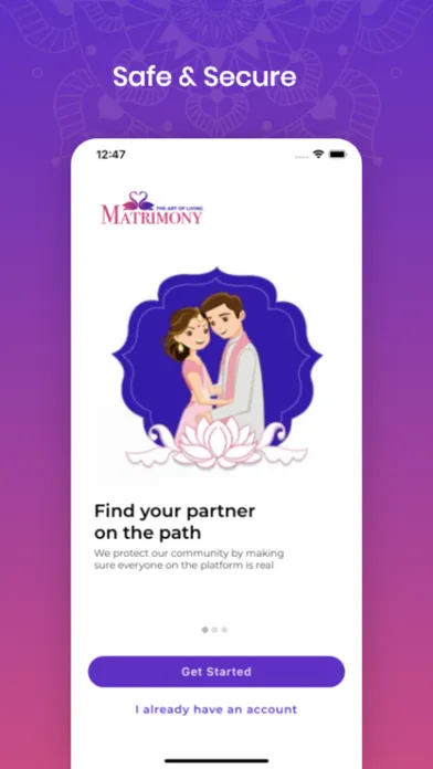 Ảnh chụp màn hình của Art of Living Matrimony