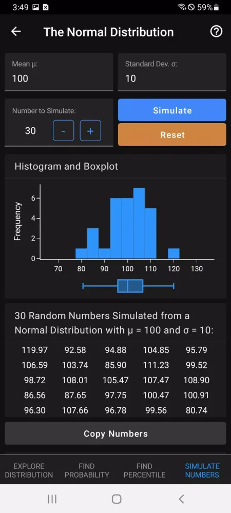 Capturas de pantalla de Art of Stat: Distributions