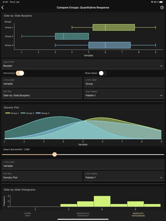 Ảnh chụp màn hình của Art of Stat: Explore Data iPad 