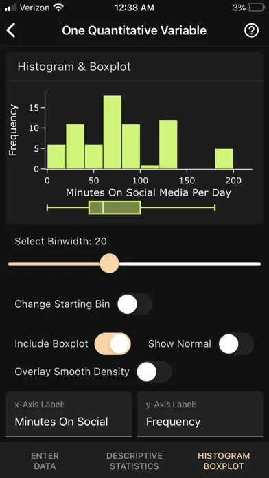 Ảnh chụp màn hình của Art of Stat: Explore Data