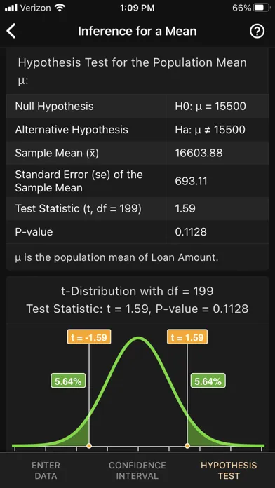Ảnh chụp màn hình của Art of Stat: Inference