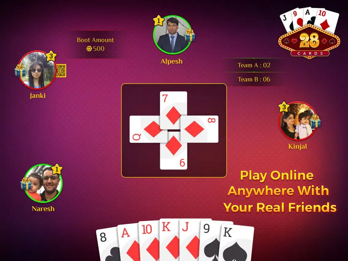 28 Card Game Multiplayer iPad  Screenshots
