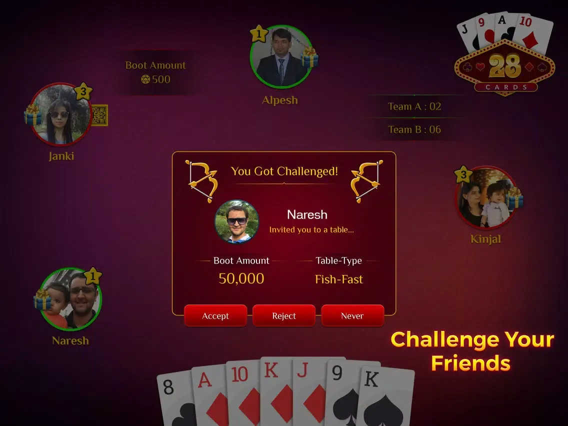 28 Card Game Multiplayer iPad  Screenshots