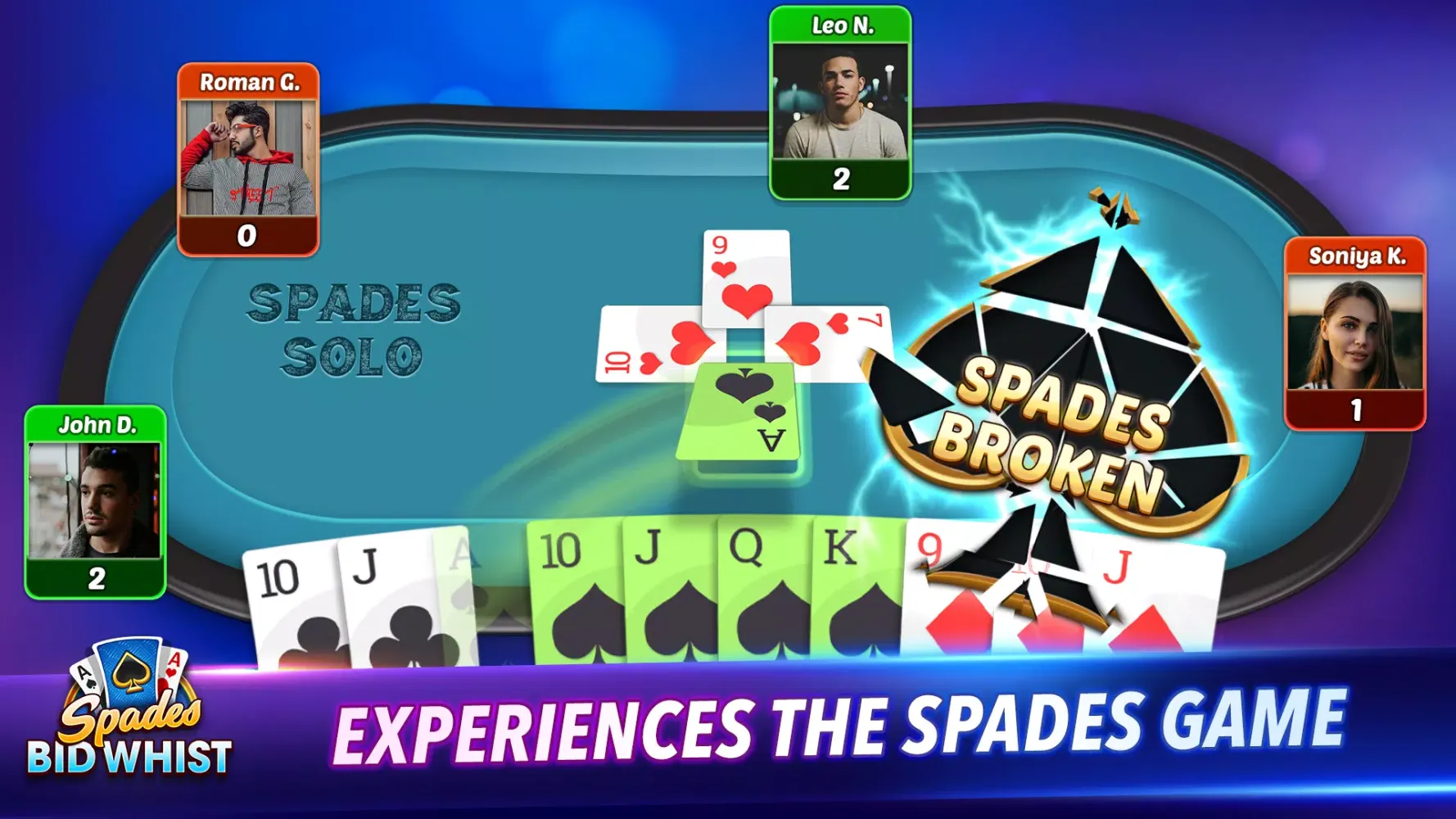 Bid Whist Spades Classic Games应用截图