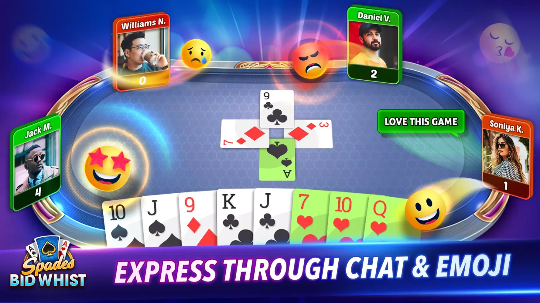 Bid Whist Spades Classic Games应用截图