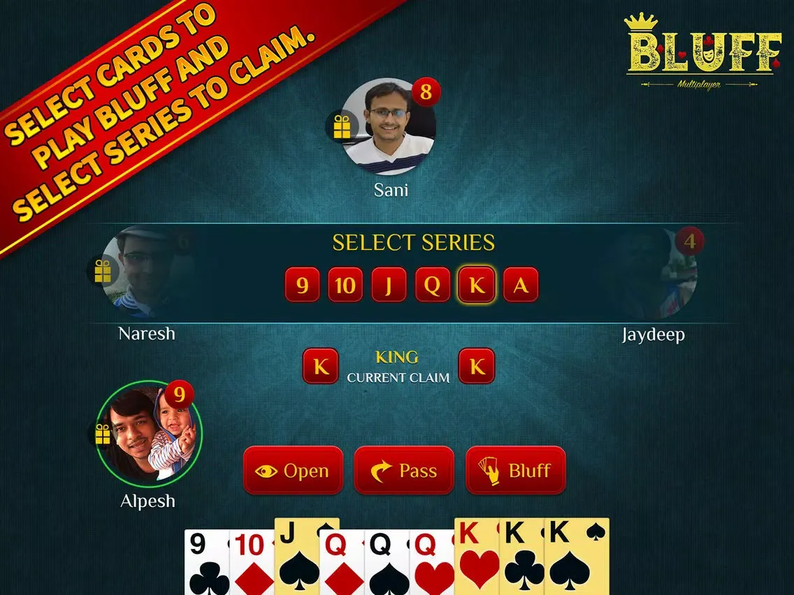 Capturas de tela do Bluff Multiplayer iPad 