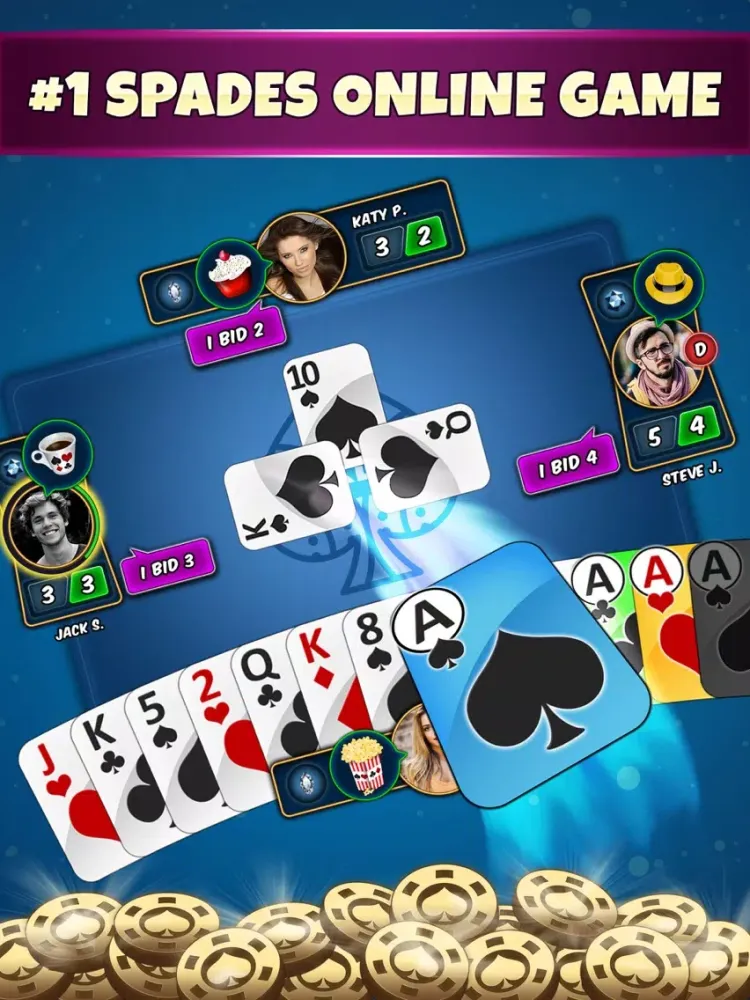 Tangkapan skrin Spades Online Card Game iPad 