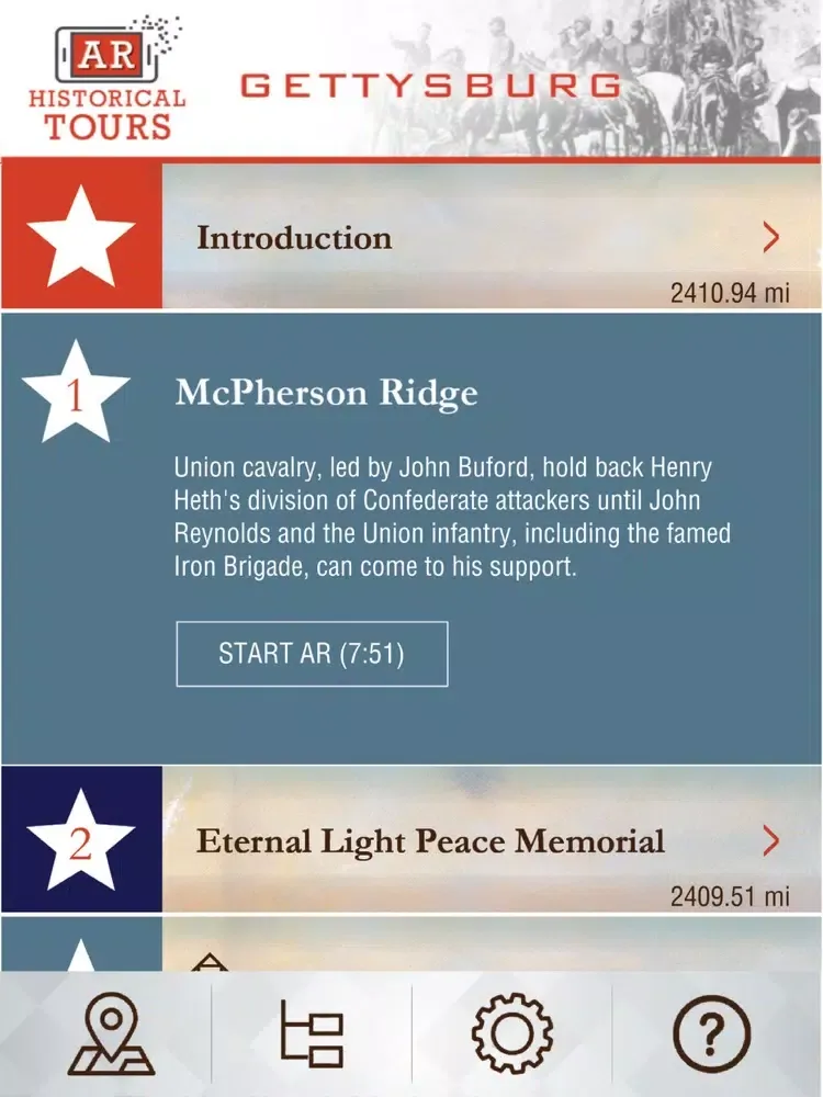 ภาพหน้าจอของ Gettysburg AR Tour iPad 