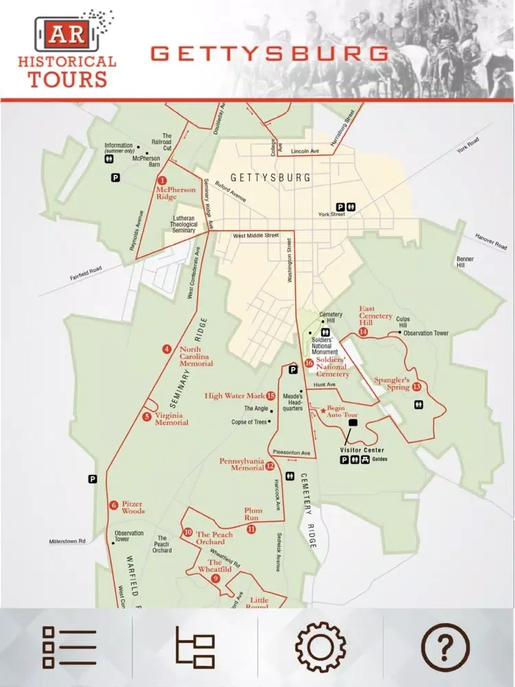 ภาพหน้าจอของ Gettysburg AR Tour iPad 