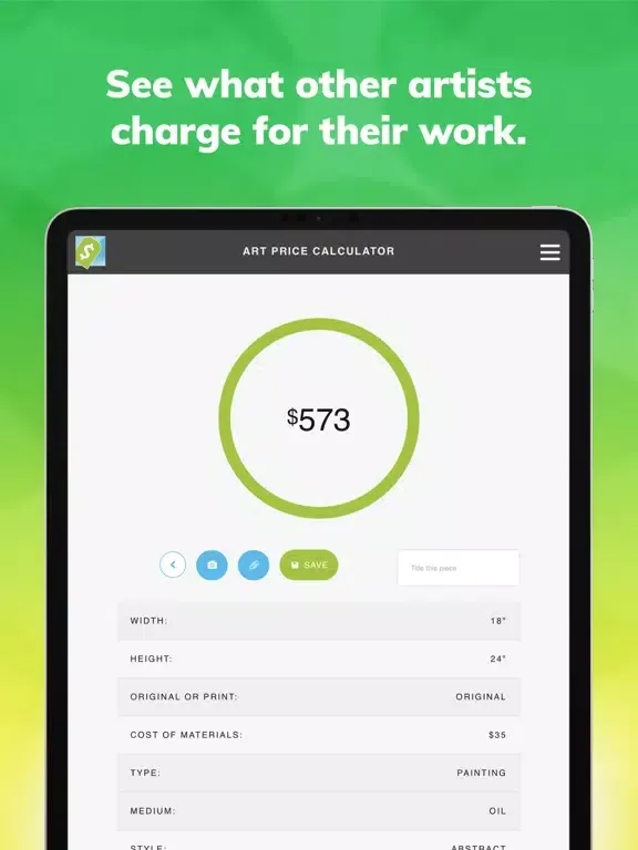 Capturas de pantalla de Art Price Calculator iPad 