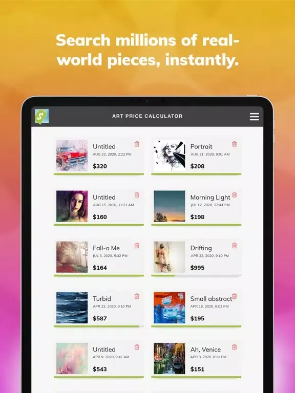 Capturas de pantalla de Art Price Calculator iPad 