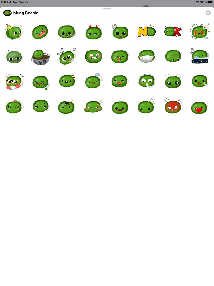 Mung Beanie Sticker Pack iPad  سکرین شاٹس