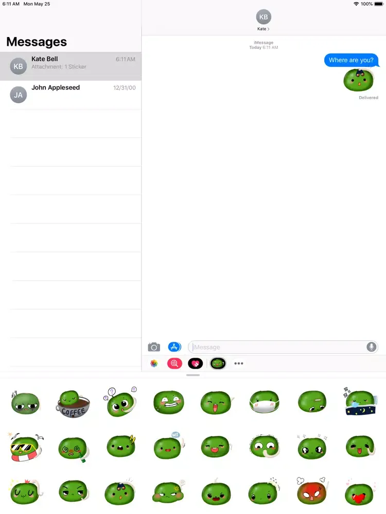 Mung Beanie Sticker Pack iPad  سکرین شاٹس