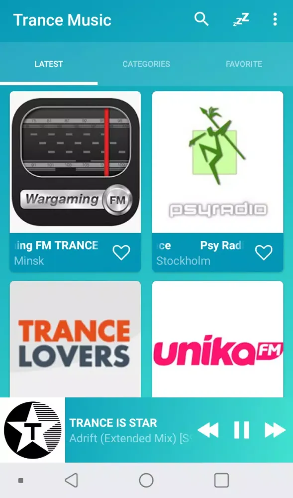 Скриншоты Trance music radios online