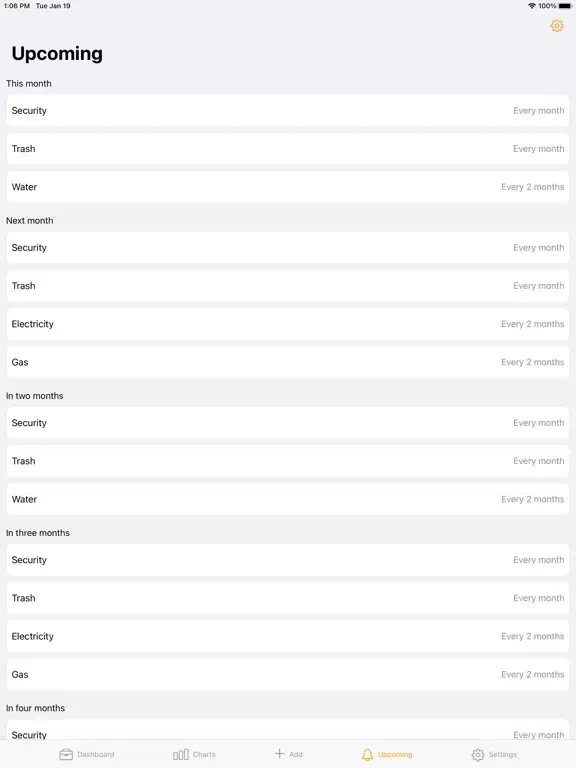 My Bills Book iPad  سکرین شاٹس