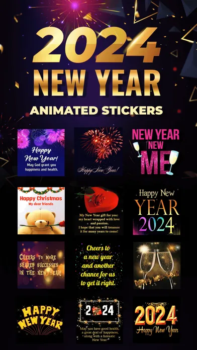 2024 - Happy New Year Stickers Screenshots