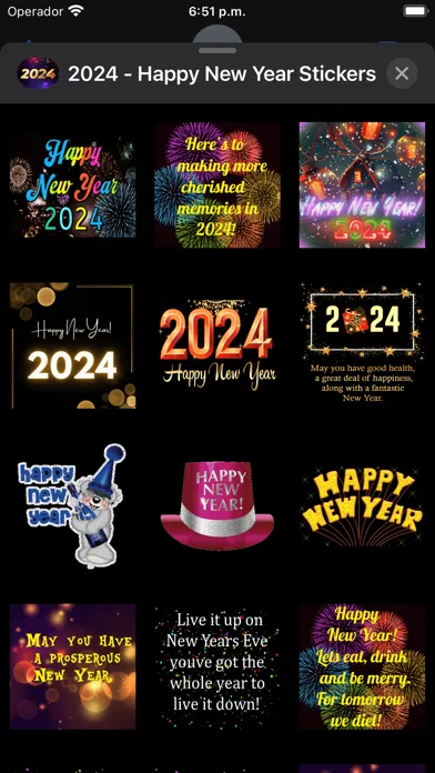 2024 - Happy New Year Stickers Screenshots