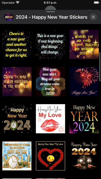2024 - Happy New Year Stickers Screenshots