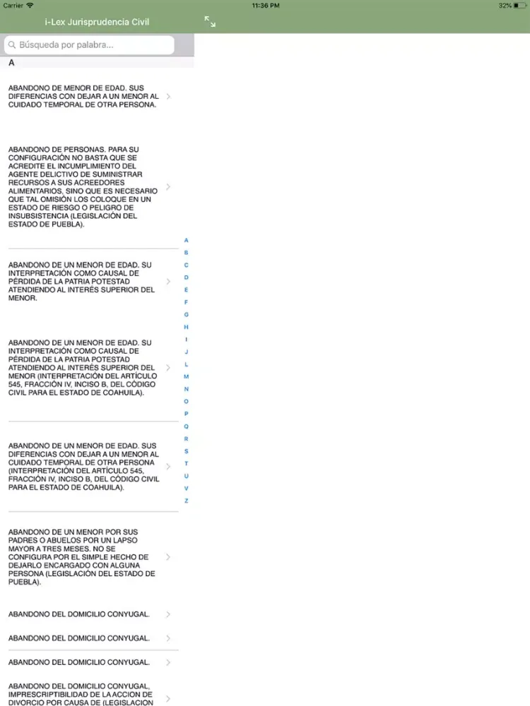 ภาพหน้าจอของ i-Lex Jurisprudencia Civil iPad 