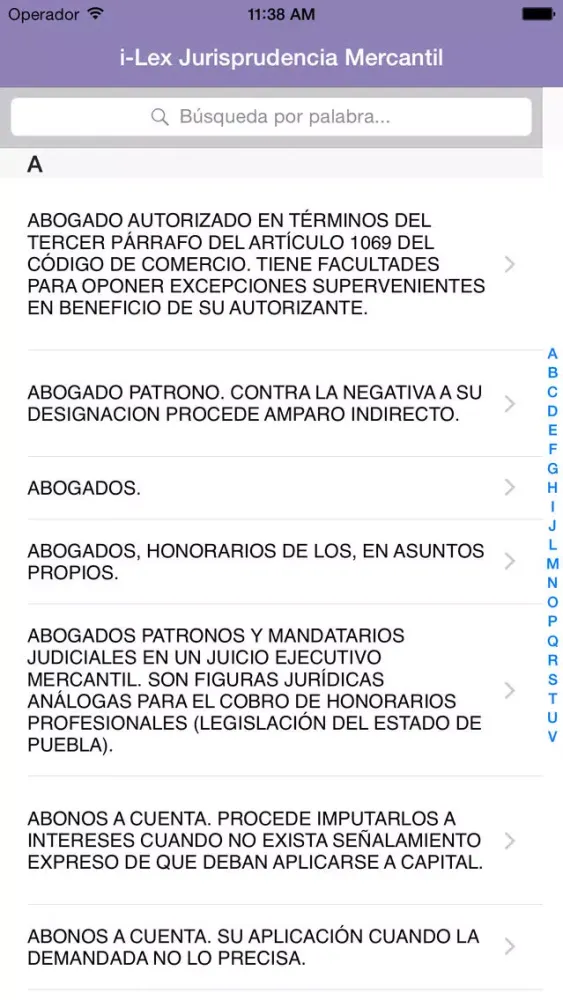 i-Lex Jurisprudencia Mercantil スクリーンショット