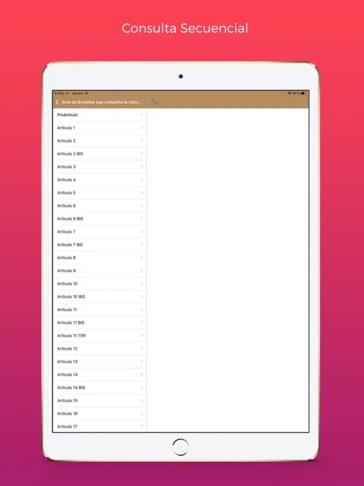 iLex Tratados Internacionales iPad  Screenshots