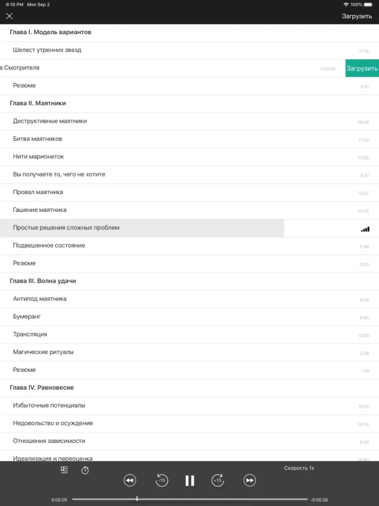 ภาพหน้าจอของ Трансерфинг реальности iPad 