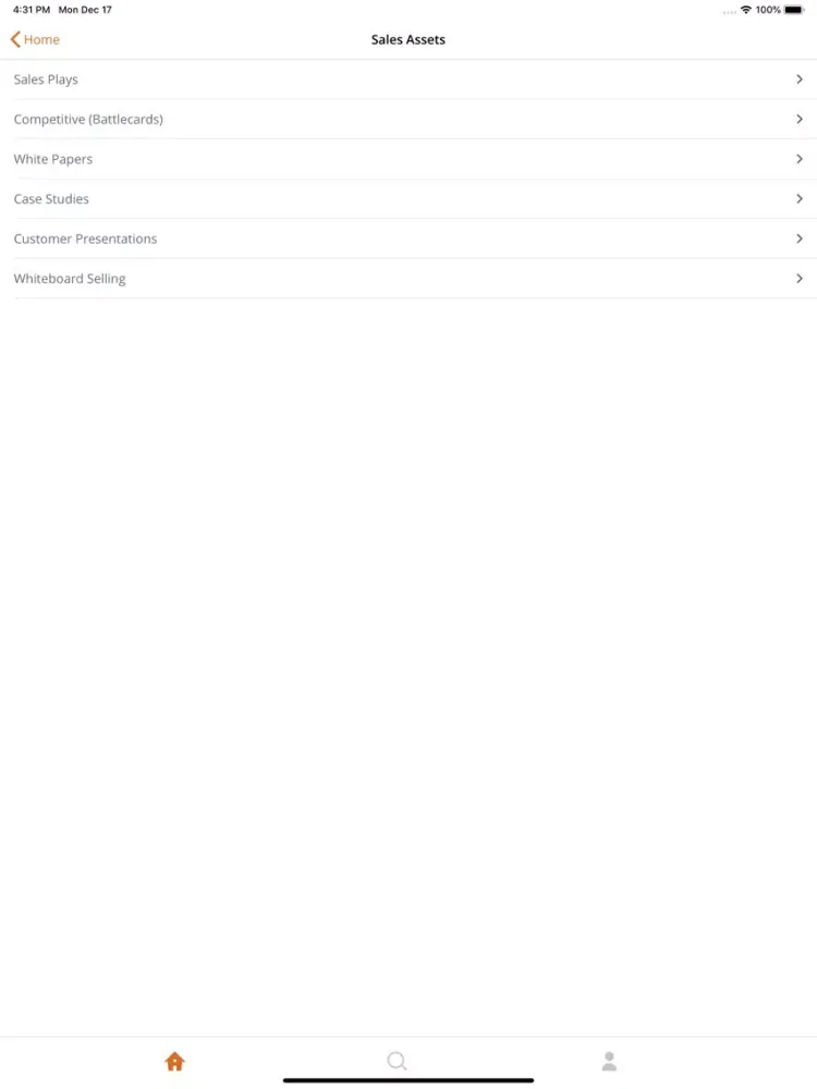 Ảnh chụp màn hình của Aruba Quotient for Partners iPad 