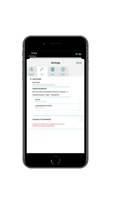 Ảnh chụp màn hình của HPE Virtual Intranet Access