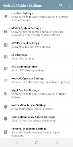 صور Android Hidden Settings