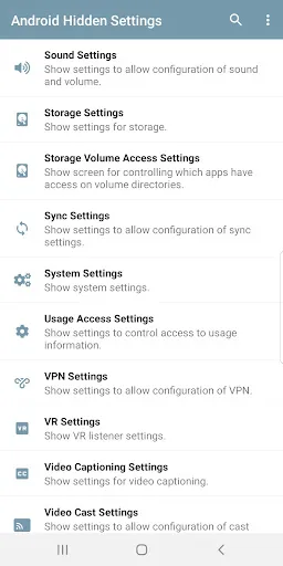 صور Android Hidden Settings