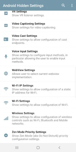 صور Android Hidden Settings