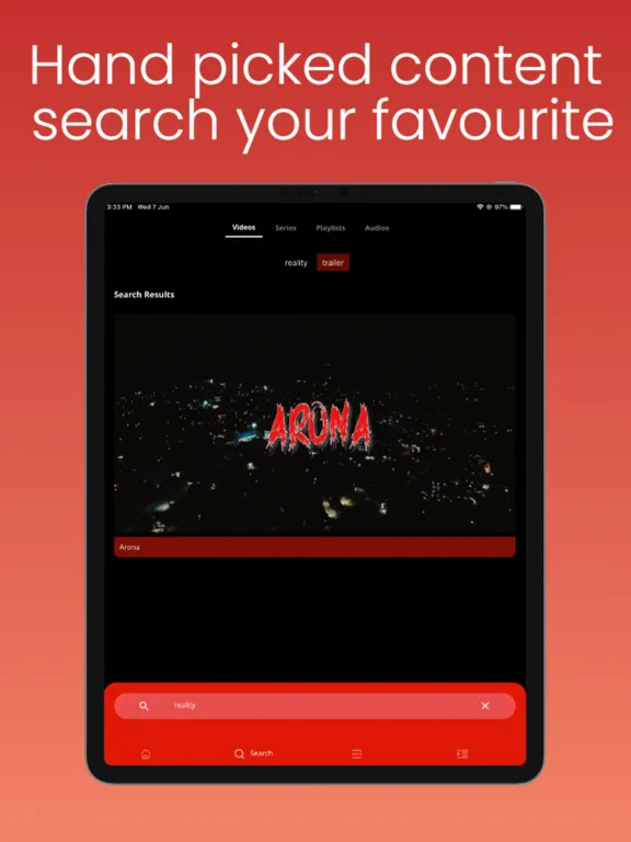 ARUNWOOD OTT iPad  سکرین شاٹس