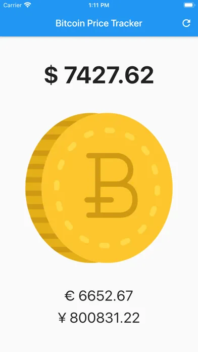 تصاویر Simple Bitcoin Price Tracker