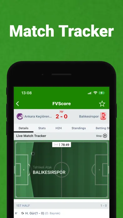 Ảnh chụp màn hình của FVScore - Football TV & Score