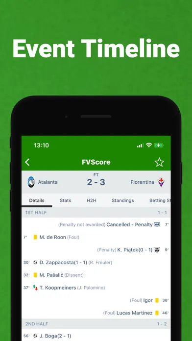 Ảnh chụp màn hình của FVScore - Football TV & Score