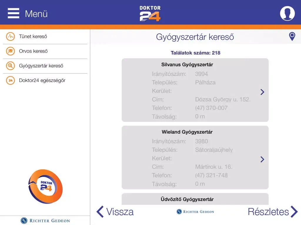 Ảnh chụp màn hình của Doktor24 iPad 