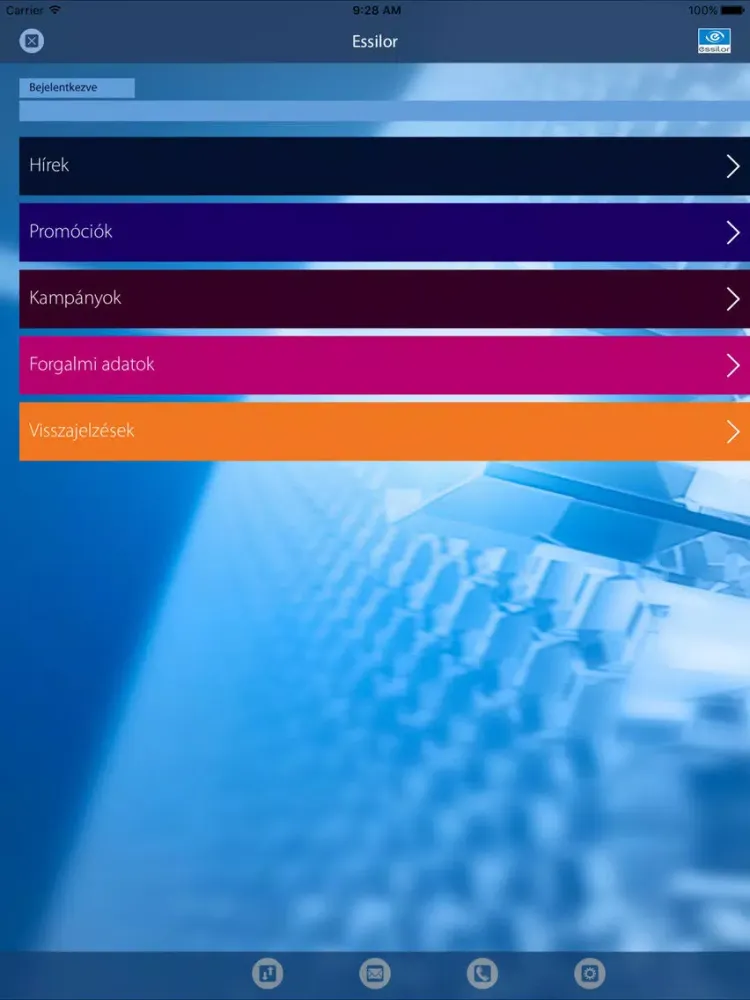 Screenshot di Essilor Partner Applikáció iPad 