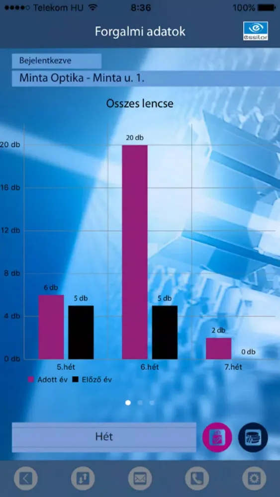 Screenshot di Essilor Partner Applikáció