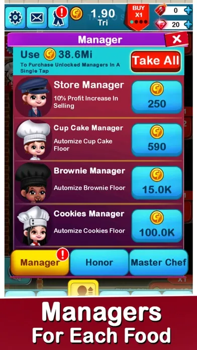 Idle Food Factory Clicker Game Screenshots