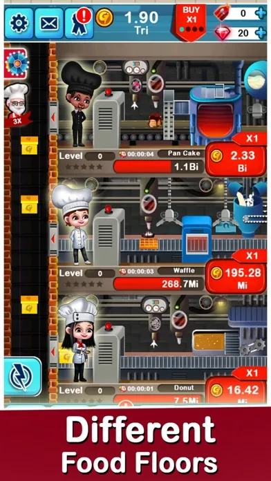 Idle Food Factory Clicker Game Screenshots