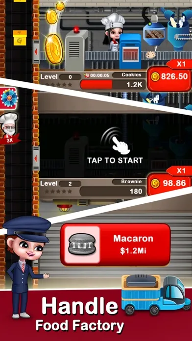 Idle Food Factory Clicker Game Screenshots
